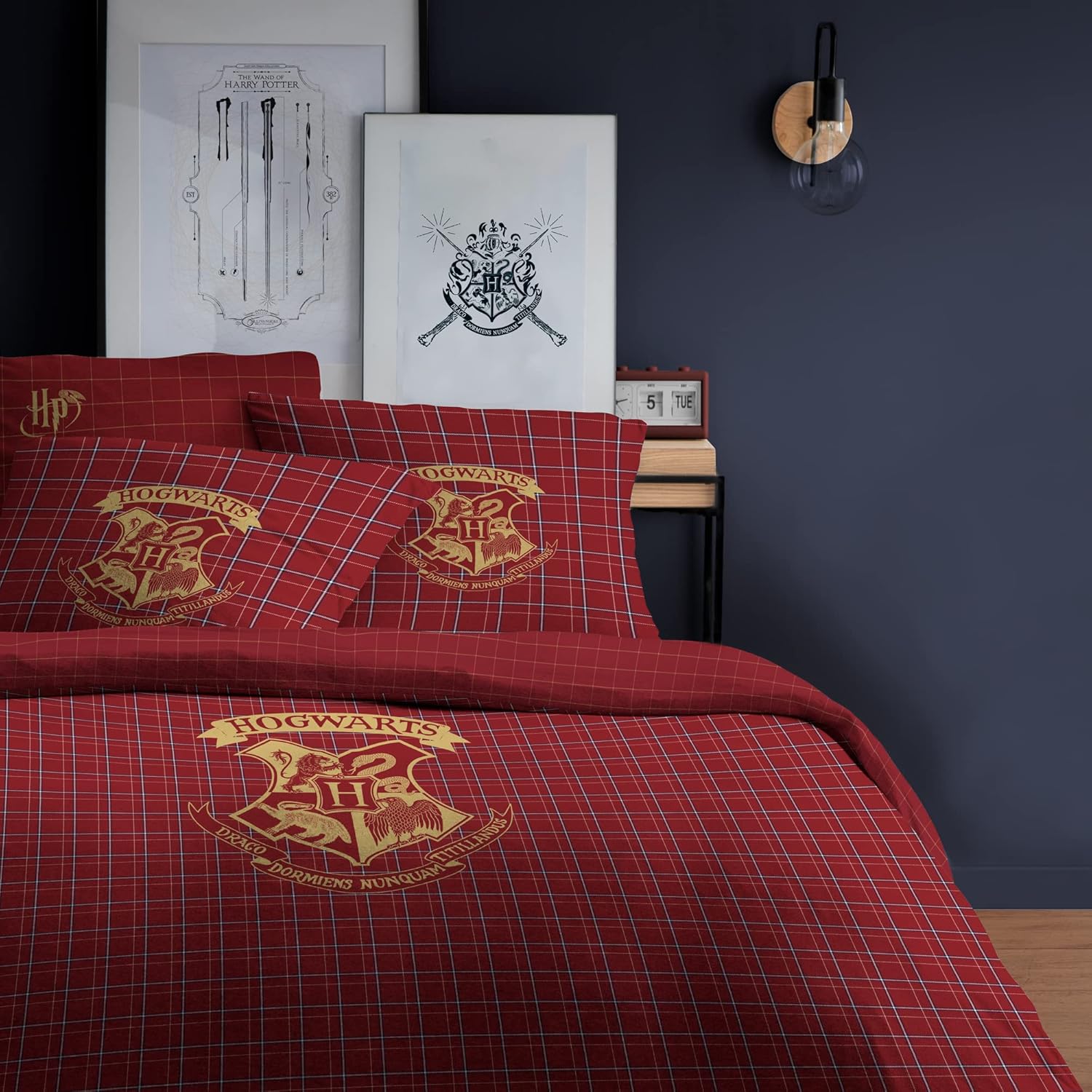 Thumbnail 3 de Parure de lit enfant 1 personne Harry Potter Tartan CTI – Housse de couette 140x200 + taie 63x63 en flanelle de coton