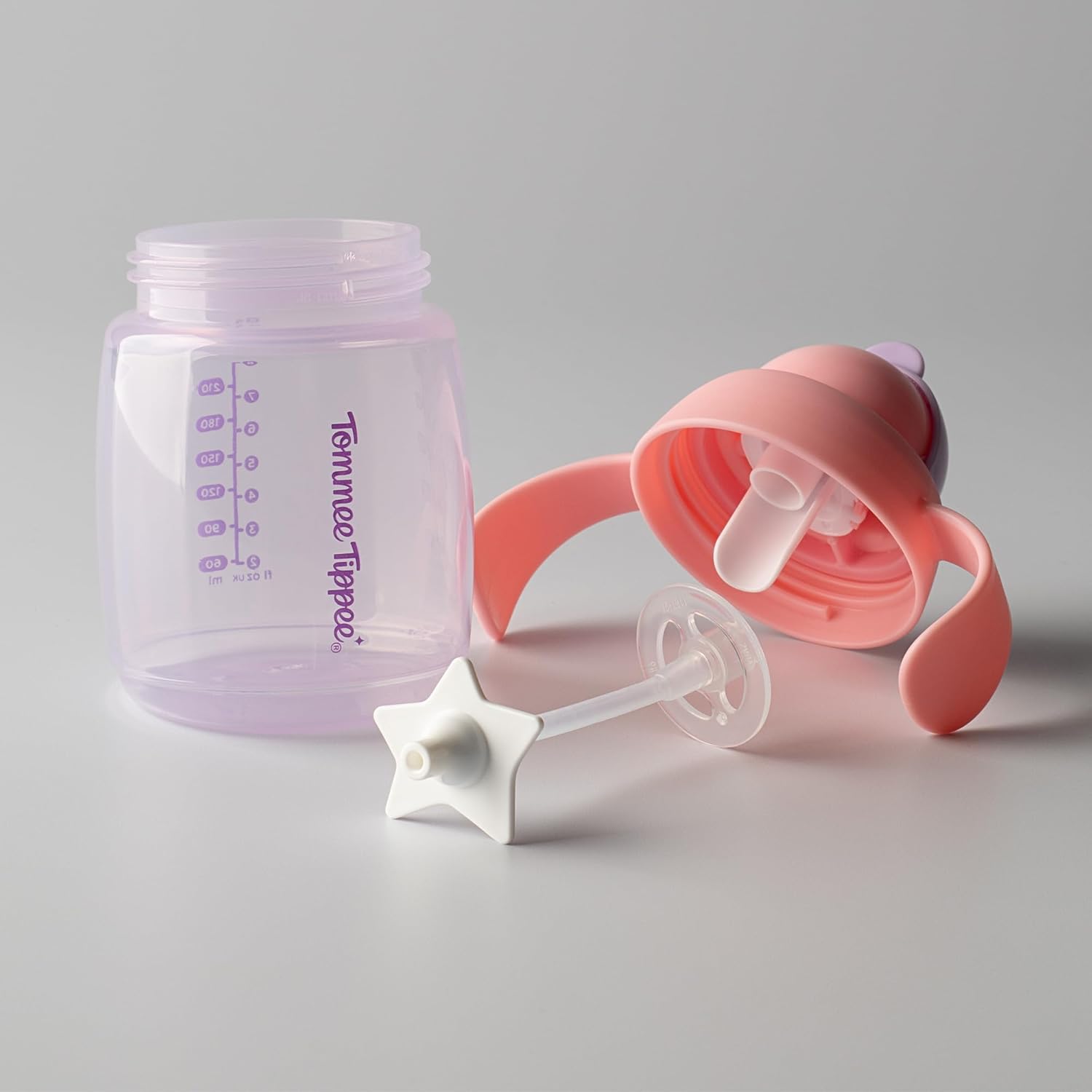 Thumbnail 5 de Tommee Tippee Trainer Straw Cups 240 ml (Set of 2) for Toddlers 6 Months+ — Pink & Purple