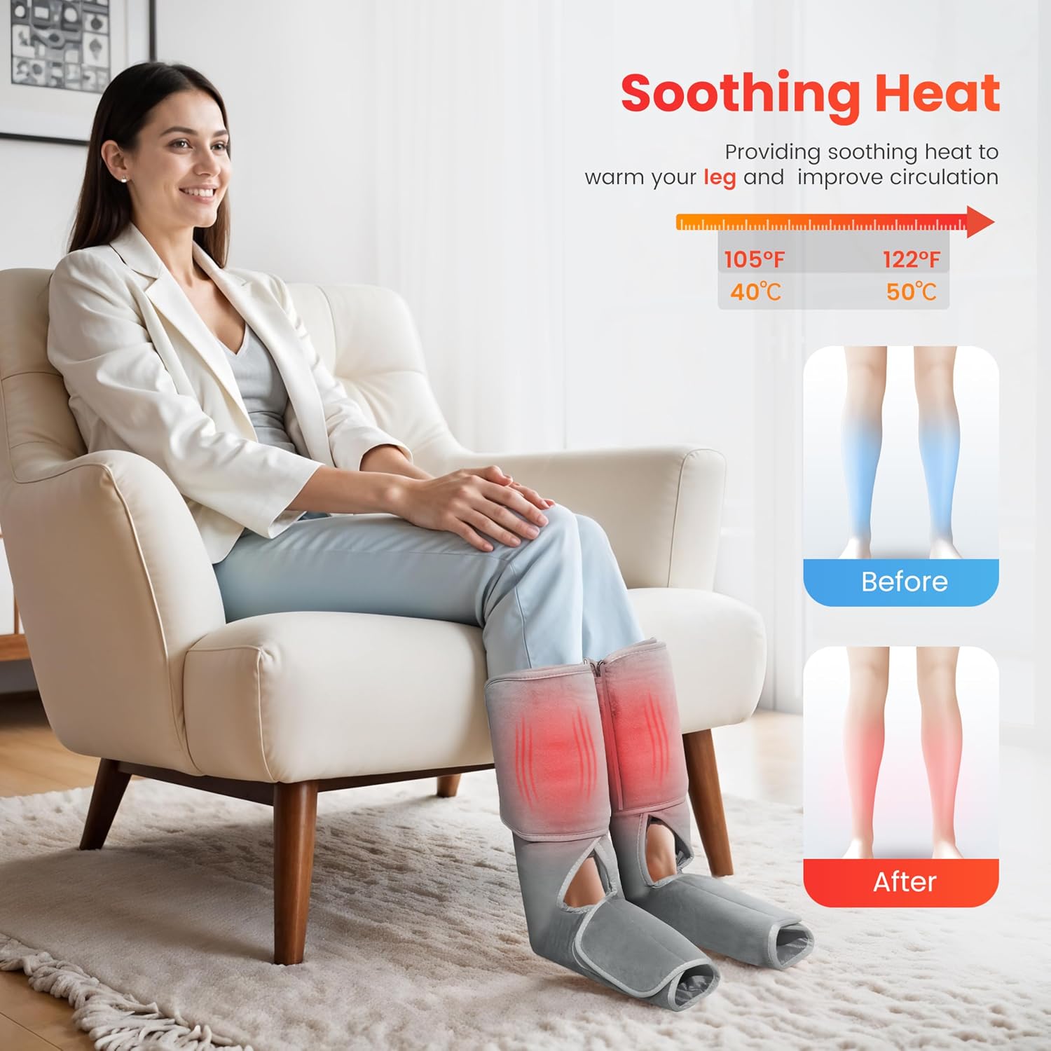 Detalle de COMFIER Massaggiatore gambe compressione e calore