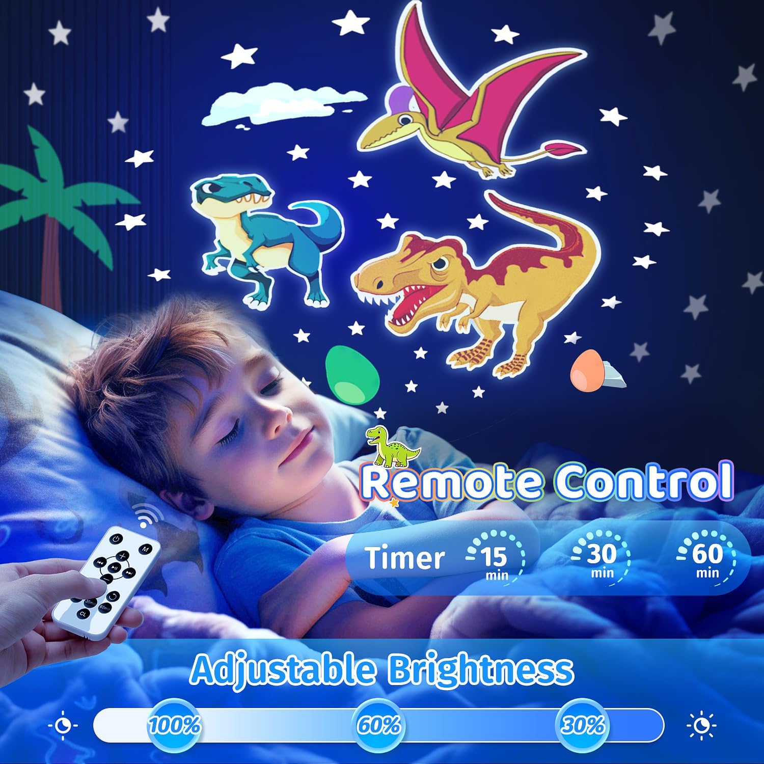 Detalle de One Fire Night Light Projector: 15 Films, Bluetooth Music and 360° Projection for Kids