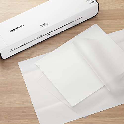 Detalle de Amazon Basics Clear Laminating Sheets, 9 x 11.5-Inch, 2.8 mil, 200-Pack