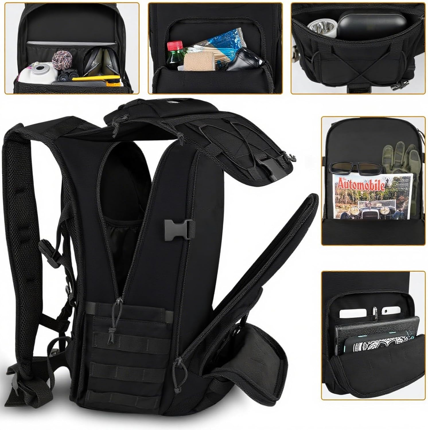 Thumbnail 4 de YOREPEK 50L Militär Rucksack, Groß Taktischer Rucksack, Wanderrucksack Herren Bundeswehr Outdoor Arbeit Survival Wasserdicht Travel Assault Tactical Backpack für Trekking Camping Reisen Jagd, Khaki
YOREPEK 50L Militär Rucksack, Groß Taktischer…