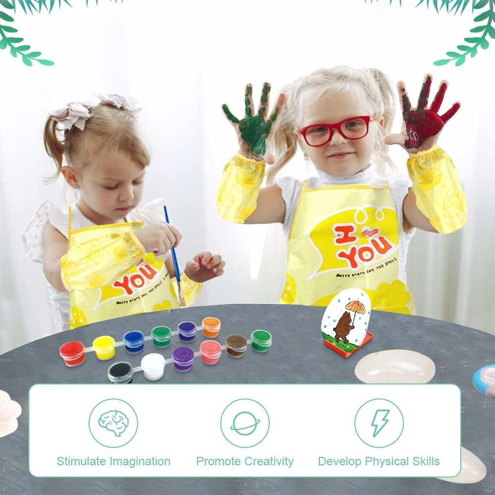 Thumbnail 6 de Lekebaby Rock Painting Kit (Glowing Animal Rocks) for Boys & Girls, age 3+