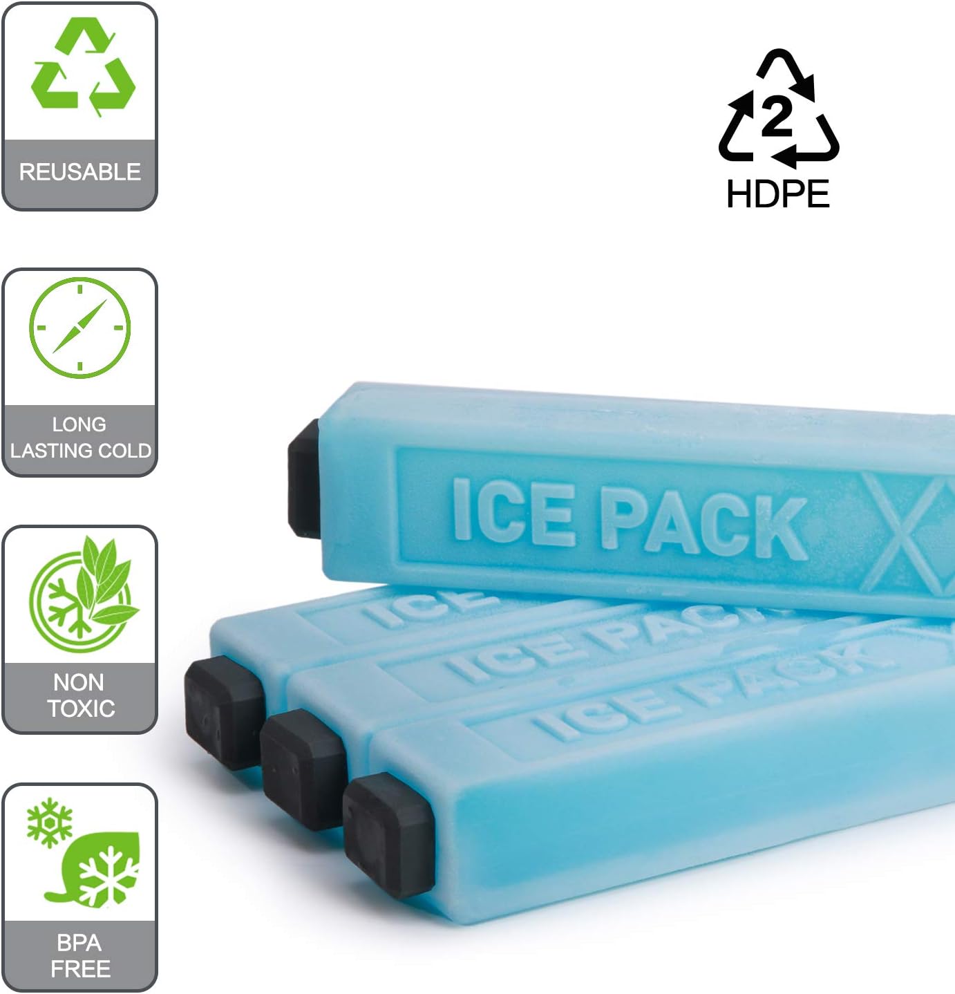 Thumbnail 2 de TOURIT Kühlakkus Kühlstreifen im 4er-Set (blau) – wiederverwendbare Kühlelemente für Kühltasche, Kühlbox & Kühlrucksack