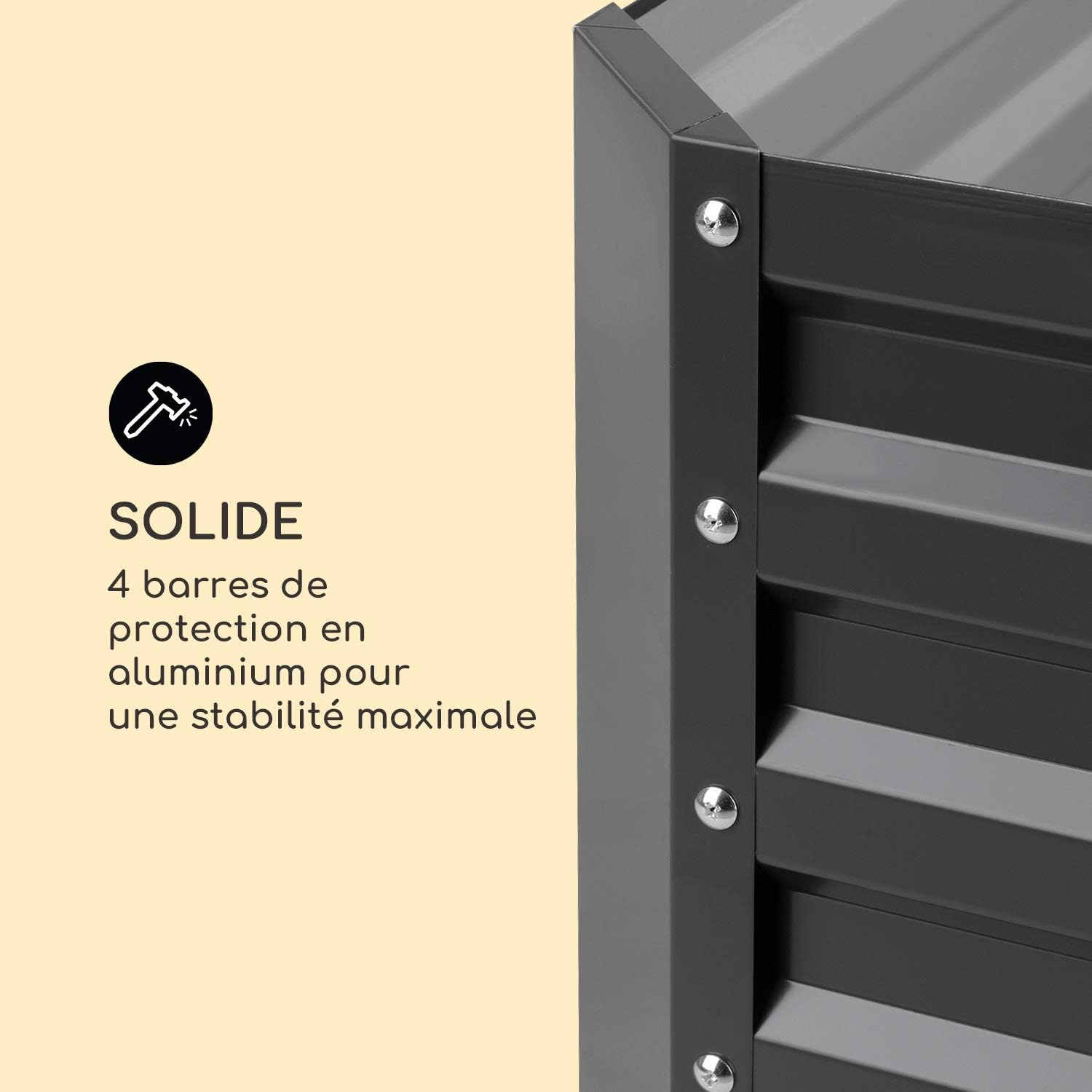 Detalle de Blumfeldt High Grow GDMB4-HighGro-200-AN Raised Bed, 1200L Steel