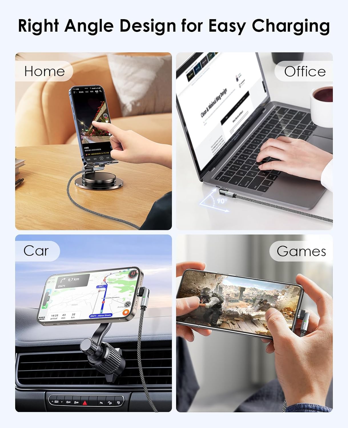 Thumbnail 3 de Magtame Cable USB C Magnético 100W 90° - 1.5M ⚡