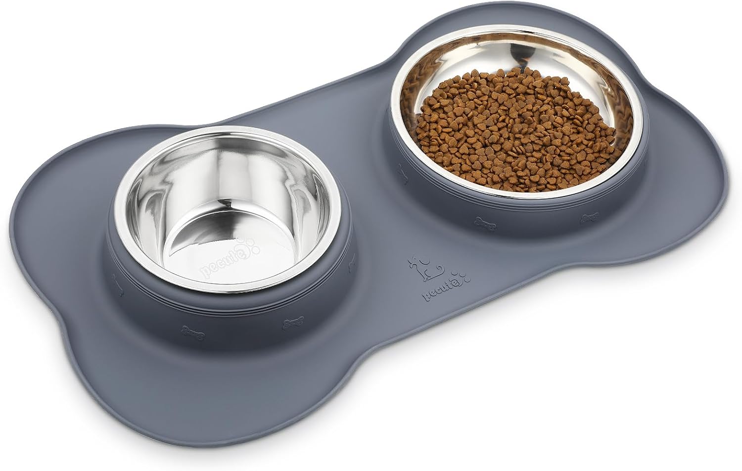 Detalle de Pecute Dog Bowls Non Slip double set