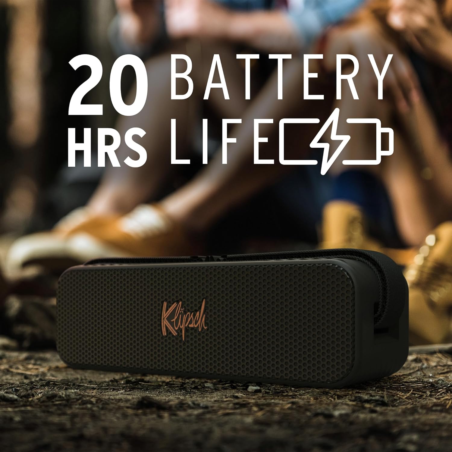 Thumbnail 3 de Klipsch Detroit altoparlante Bluetooth portatile con suono stereo bilanciato, IP67 e fino a 20 ore di autonomia – modalità Broadcast, nero