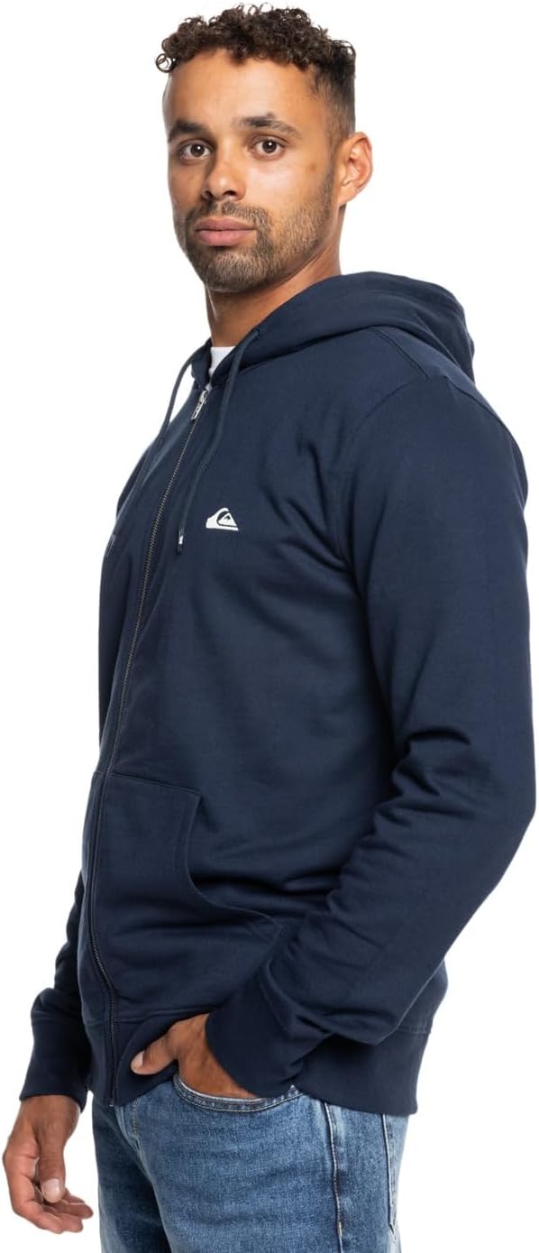 Detalle de Quiksilver Keller Block Zip Sweatshirt Homme — Lot de 1, zip intégral et capuche, coupe Regular