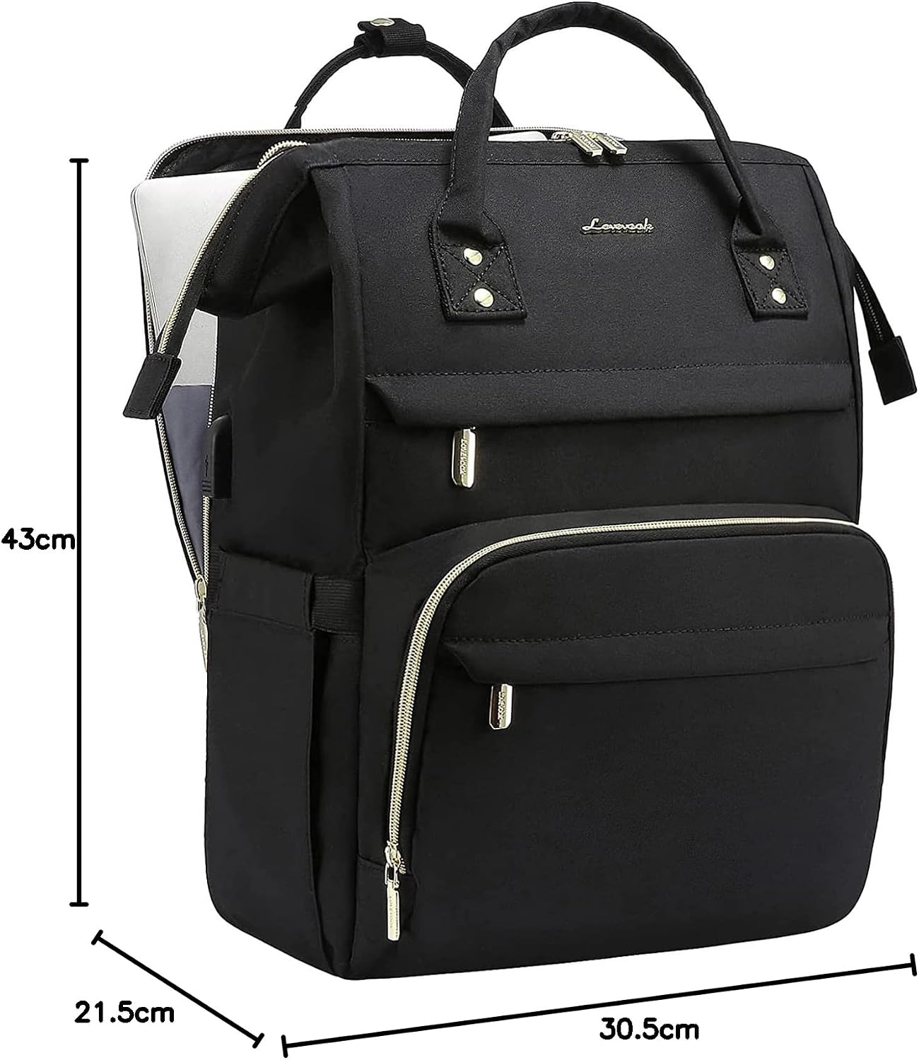 Thumbnail 6 de LOVEVOOK Rucksack Laptop bis 17 Zoll dunkelgrau