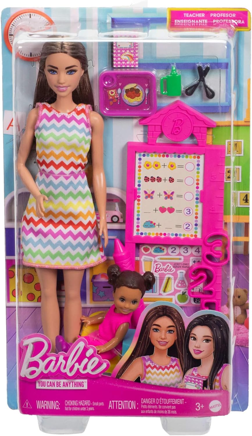 Thumbnail 5 de Barbie JCR76 Maestra: Muñeca morena con accesorios educativos 🎓