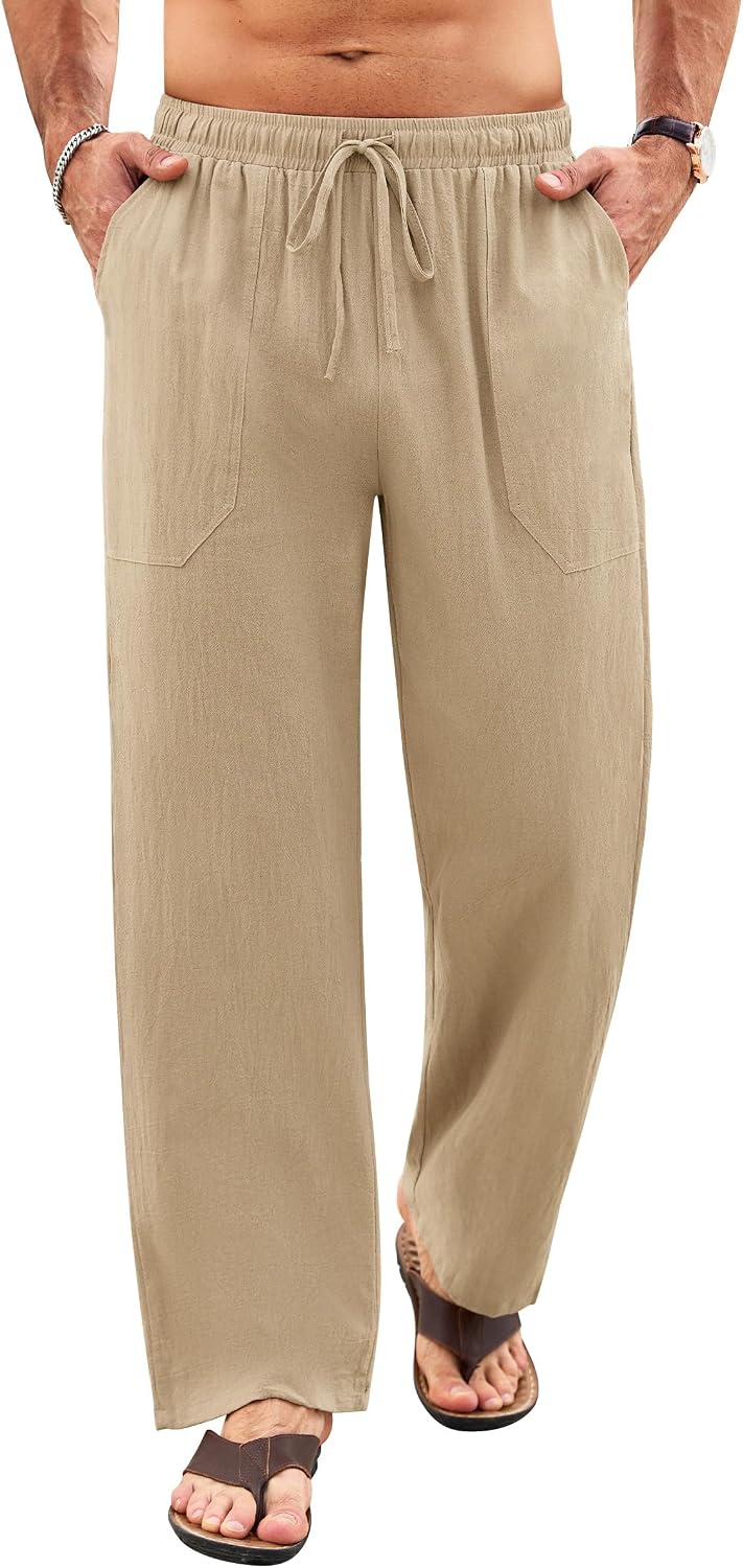 Detalle de Litthing pantalones de lino para hombre