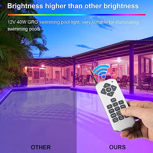 Detalle 2 de ledmo Foco LED Piscina PAR56 RGB 38W con Control Remoto 12V AC/DC IP68