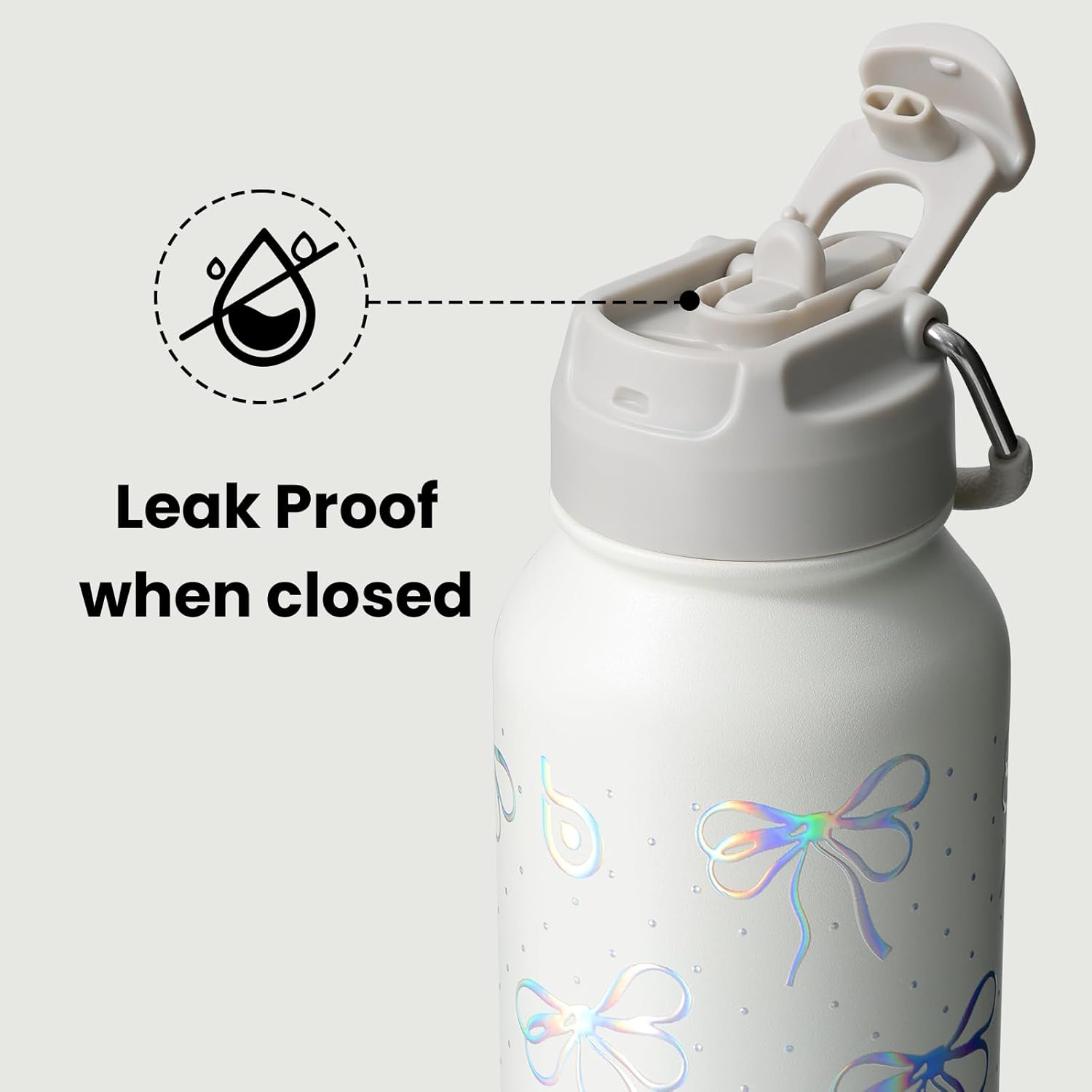 Thumbnail 2 de BOTTLE BOTTLE Edelstahl-Trinkflasche 1 l mit Strohhalm, isoliert & doppelwandig (BPA-frei) – inkl. Pillenfach