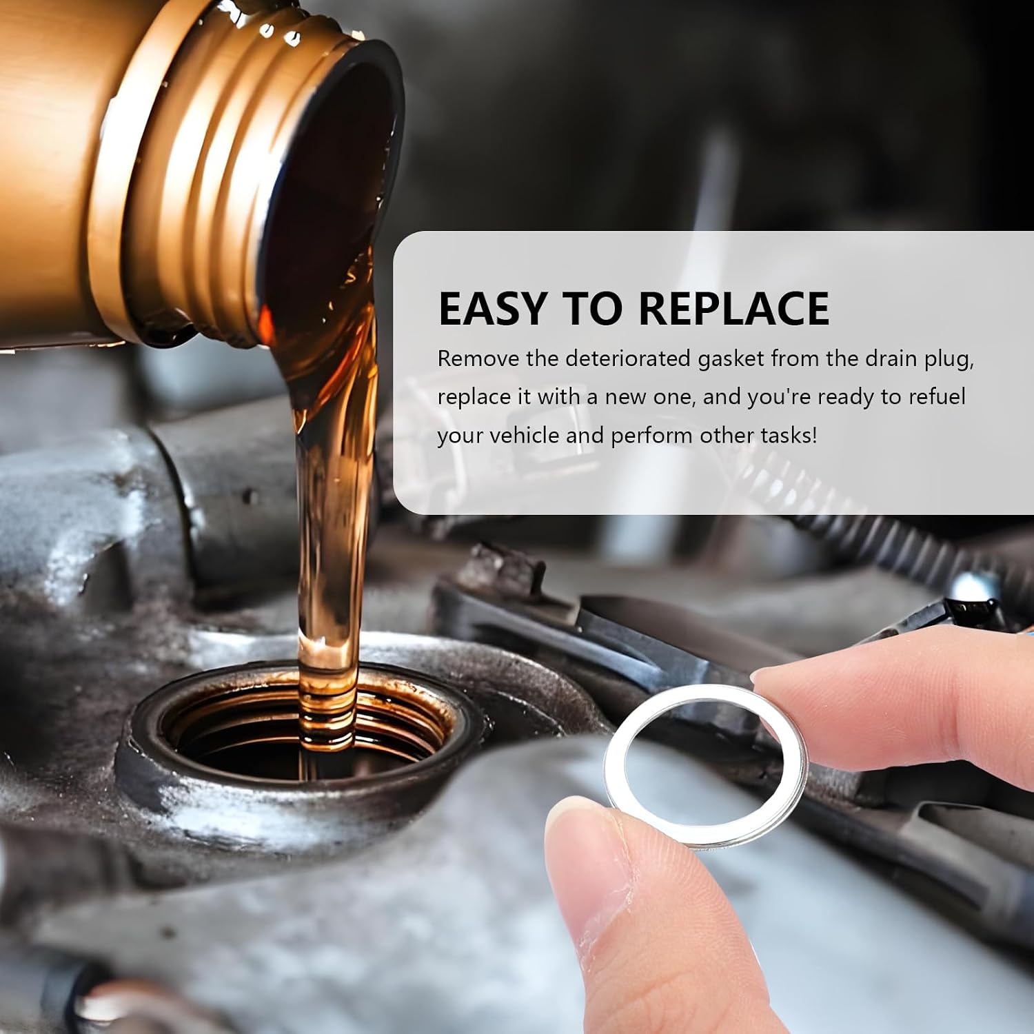 Detalle 2 de Car oil drain plug gasket kit, 540 pieces