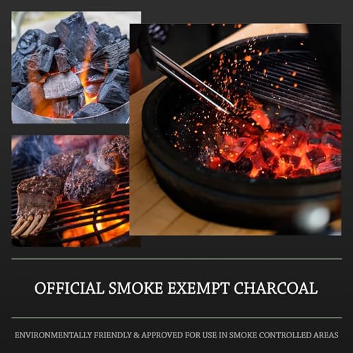 Detalle de Log-Barn Restaurant Grade Lumpwood Charcoal 12kg Bag – ideal for searing, grilling and smoking