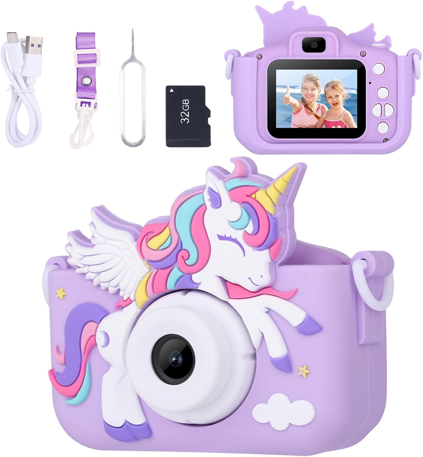 Detalle de Envyvip Unicorn Toys Camera HD 1080P 32GB