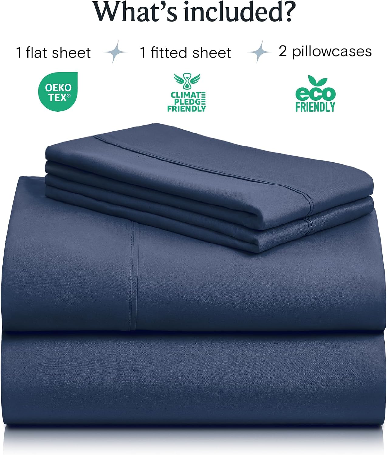 Detalle de LuxClub 4 PC Queen Sheet Set — Breathable, Deep Pocket, Wrinkle-Free Microfiber Luxury