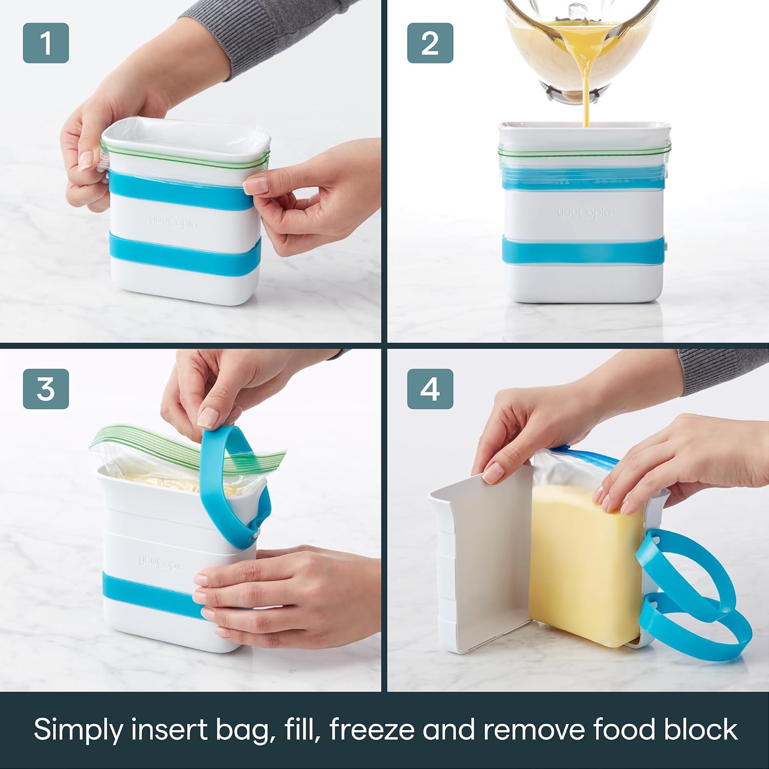 Thumbnail 6 de YouCopia FreezeUp Freezer Food Block Maker 2-Cup 🍽