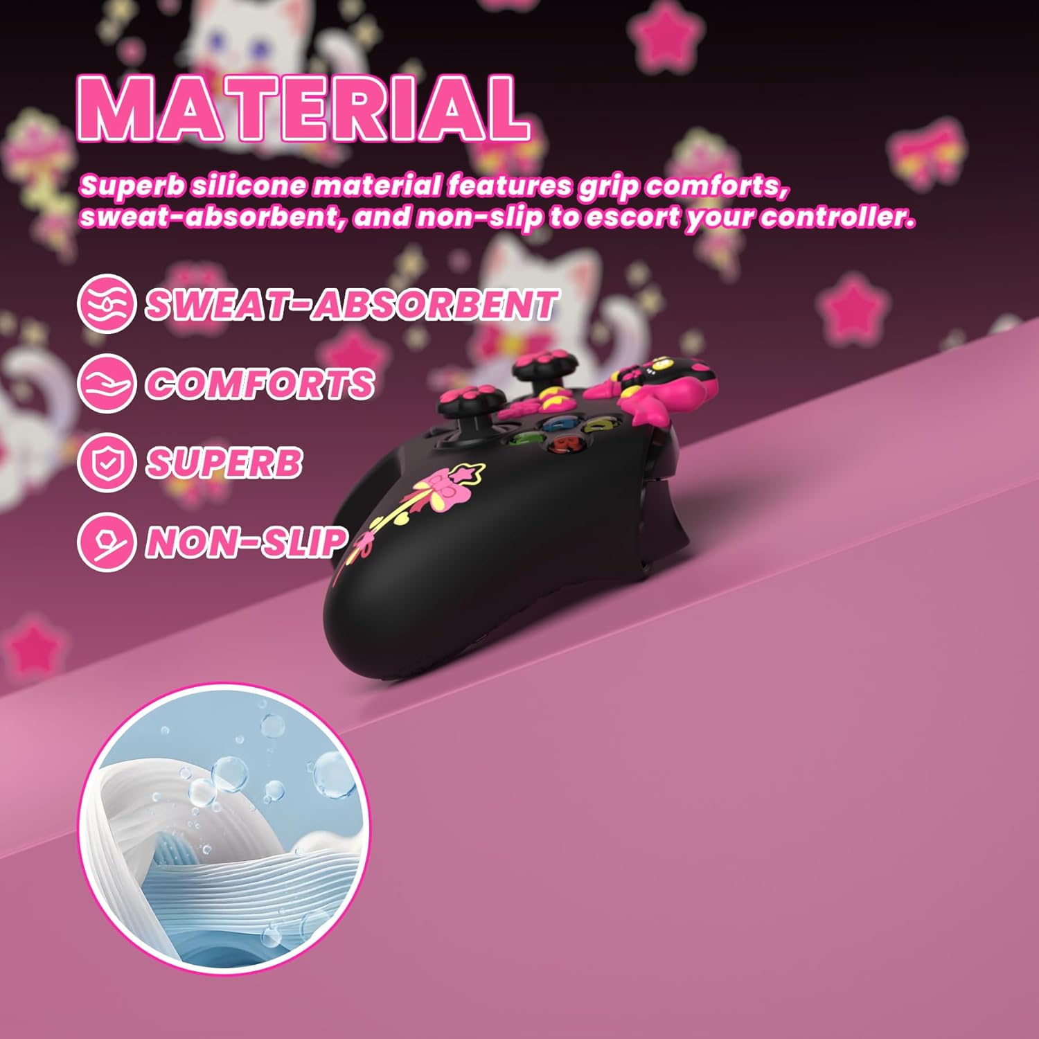 Thumbnail 4 de PlayVital Sweetheart Kitty Silicone Cover for Xbox Series X/S