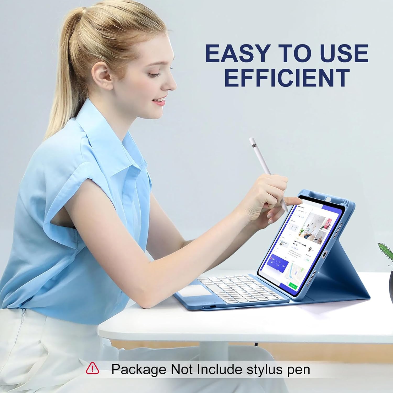 Thumbnail 6 de Vobafe Keyboard Case for iPad 10th/11th Gen (A2696/A2757/A2777) with Detachable Trackpad Keyboard – Blue