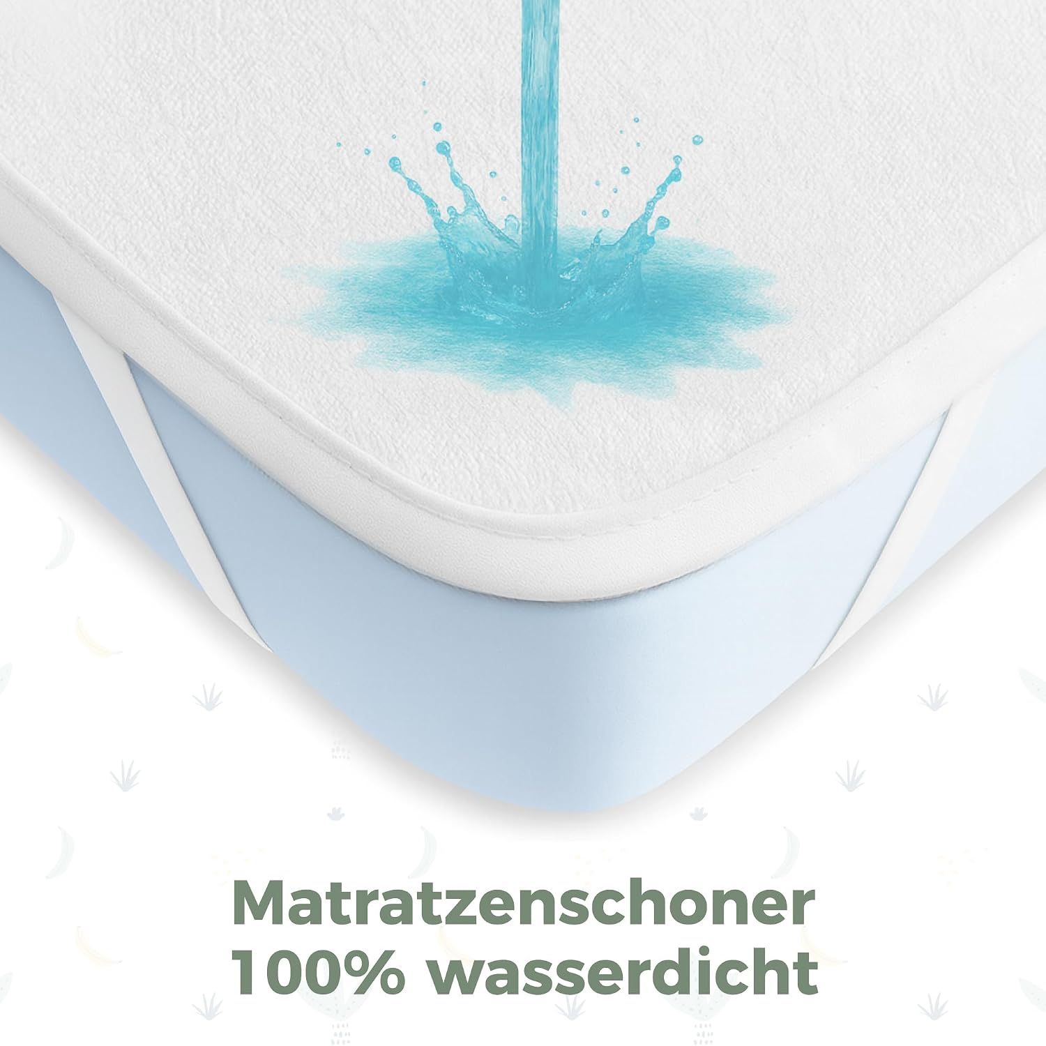Thumbnail 3 de Dreamzie Set 2 Spannbettlaken Kinderwagen + Matratzenschoner Babybett (55x90 cm) aus 100 % Baumwolle