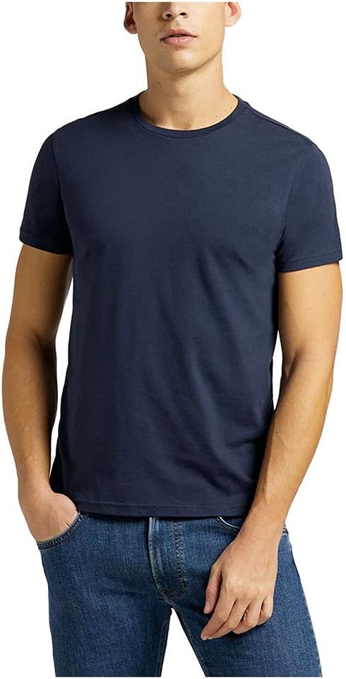 Thumbnail 2 de Lee Twin Pack Crew T-Shirt Homme — Lot de 1, coupe ajustée et coton biologique