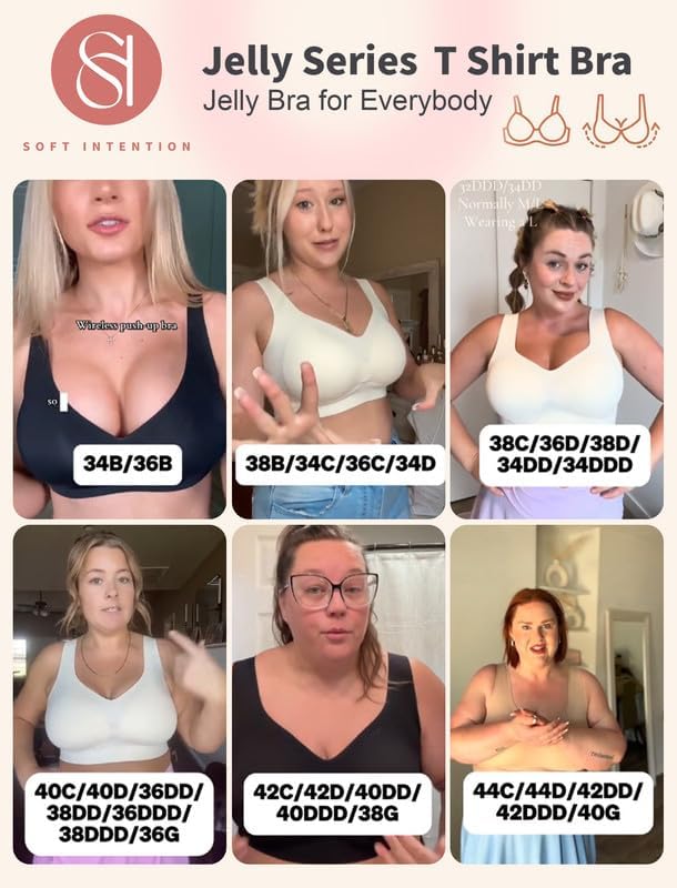 Thumbnail 6 de Soft Intention Jelly Wireless Bra (Seamless Push-Up, Full Coverage) — Regular & Plus Size