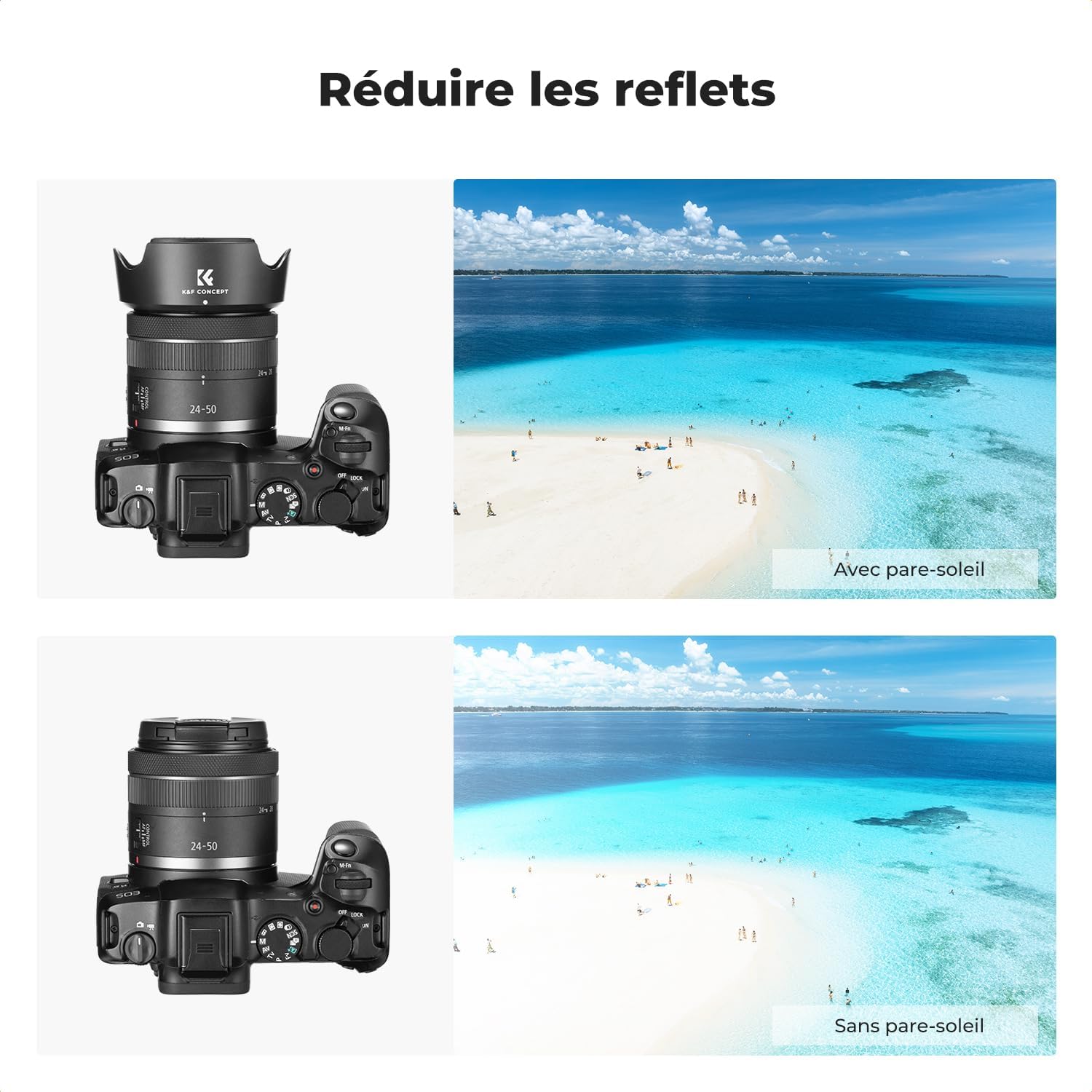 Thumbnail 5 de K&F CONCEPT EW-63C Pare-soleil pour 58 mm
