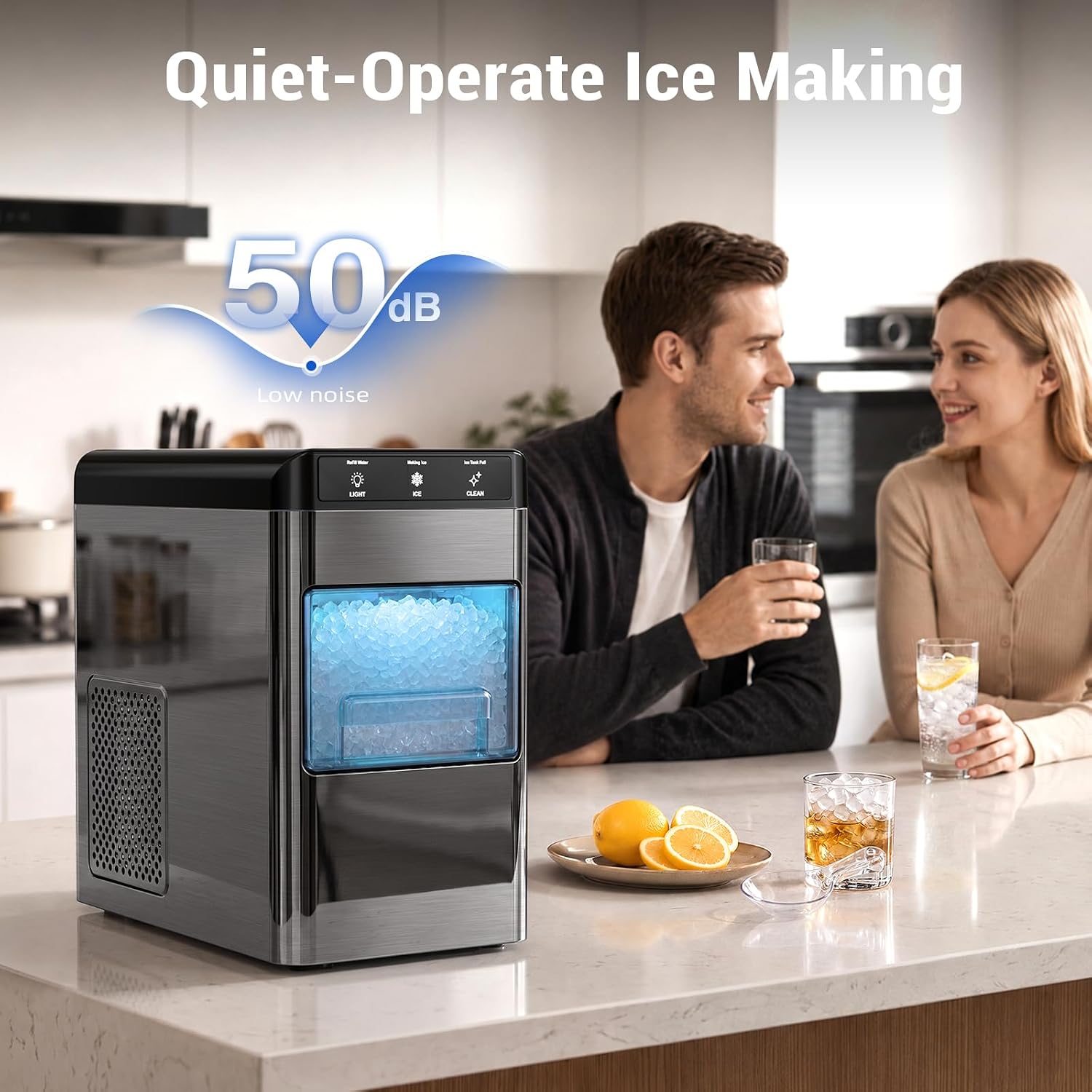 Detalle 1 de Antarctic Star CB24M-C Nugget Ice Maker, 35 lb Daily Output, Self-Cleaning