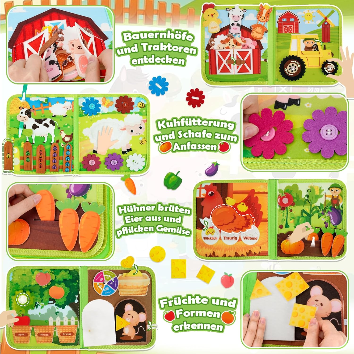 Thumbnail 2 de Busy Board Montessori Lernspielzeug 12+ Monate