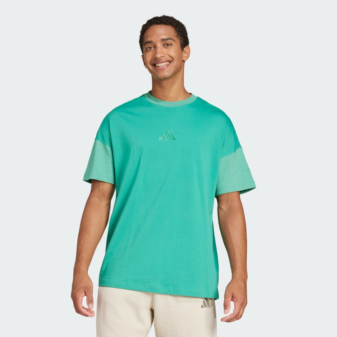 Detalle de Camiseta Adidas ALL SZN Colorblock Verde