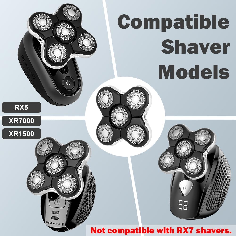 Thumbnail 1 de AOOWU 4826641 Replacement Shaver Heads, 5 Dual-Track Heads for Remington Balder Pro