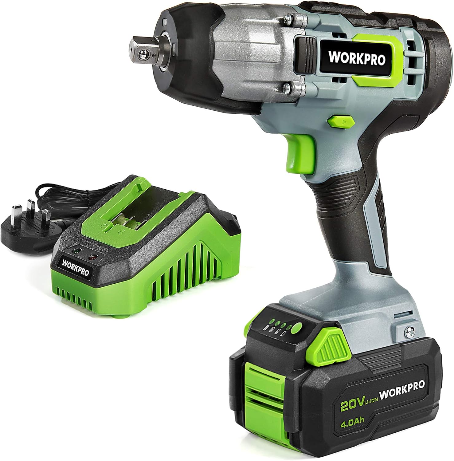 WORKPRO Cordless Impact Wrench 300Nm