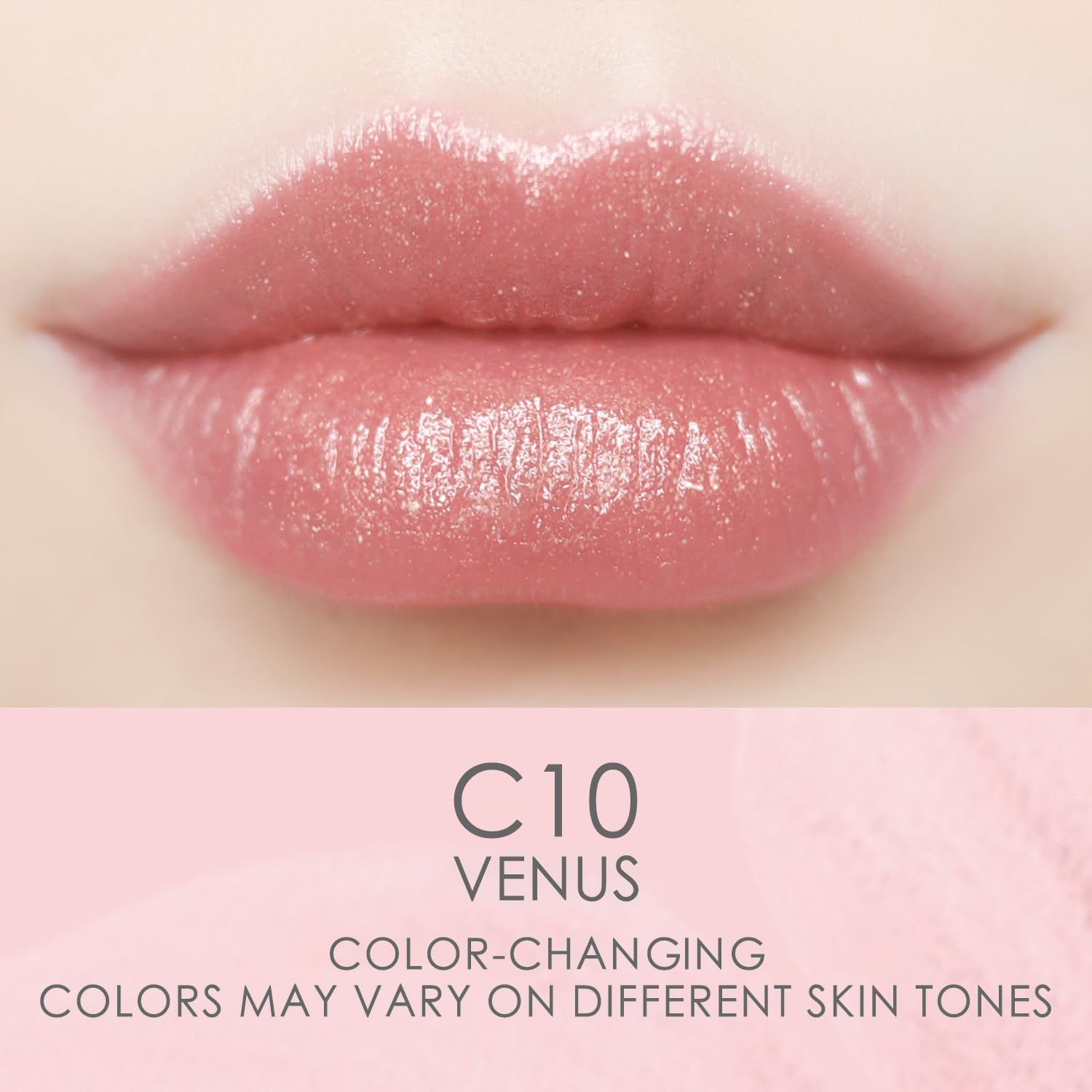 Detalle 2 de CATKIN Tinted Lip Balm Glitter Lip Stain Ultra Hydrating Lip Moisturizer in Venus - Peach Pink