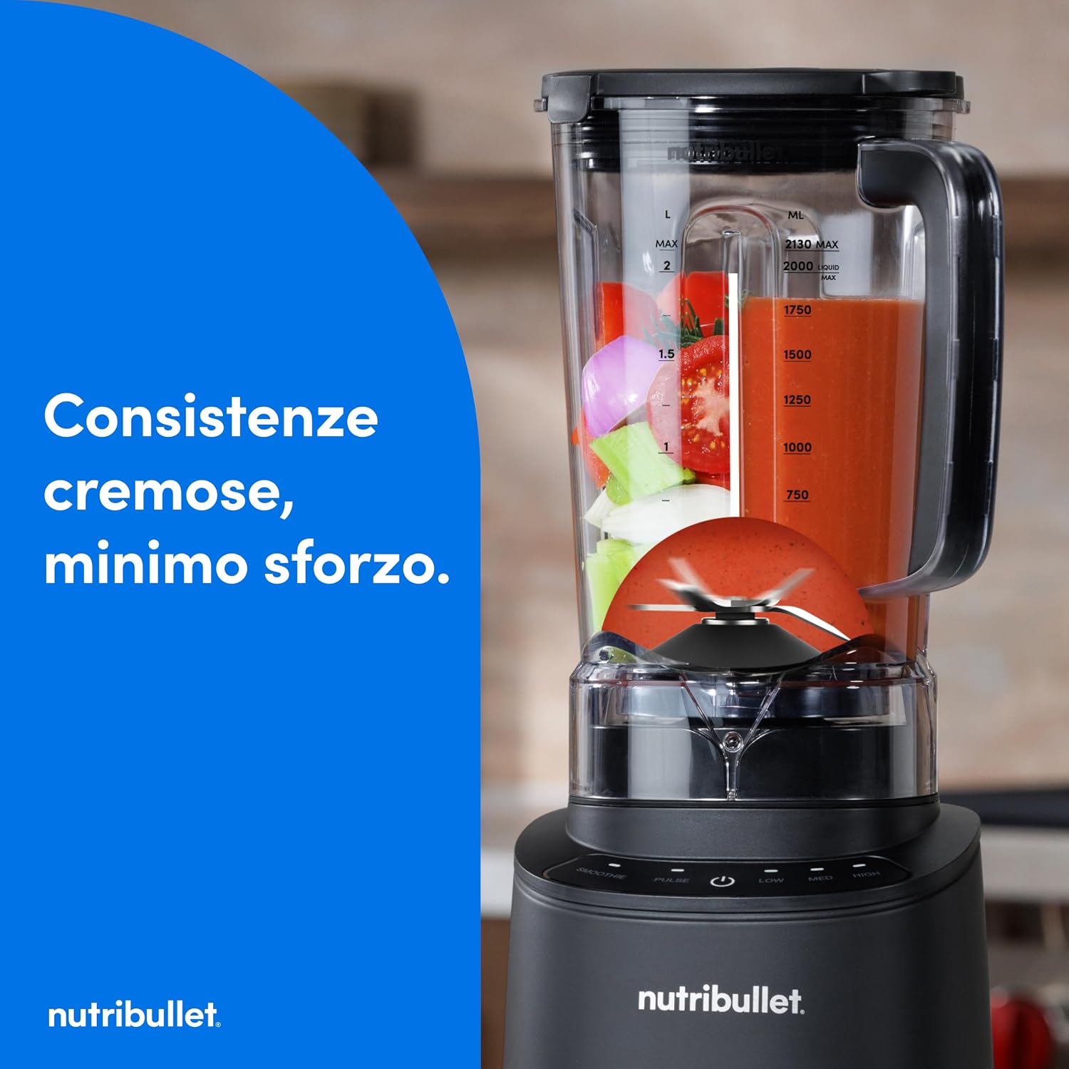 Thumbnail 1 de nutribullet Power Core Blender NBF430MB: Frullatore XL 2,1 L per smoothies cremosi e ghiaccio tritato