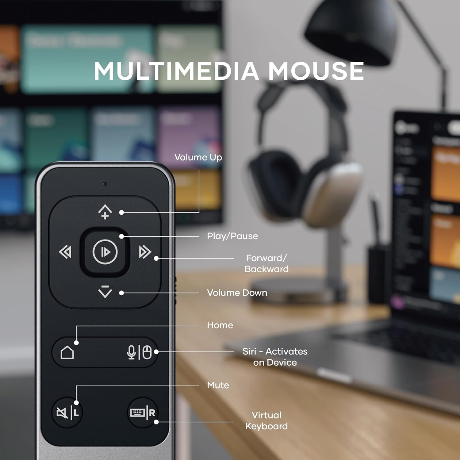 Detalle de SATECHI R2 Bluetooth Multimedia Remote – Presentation & Multimedia Control for Mac and iPad