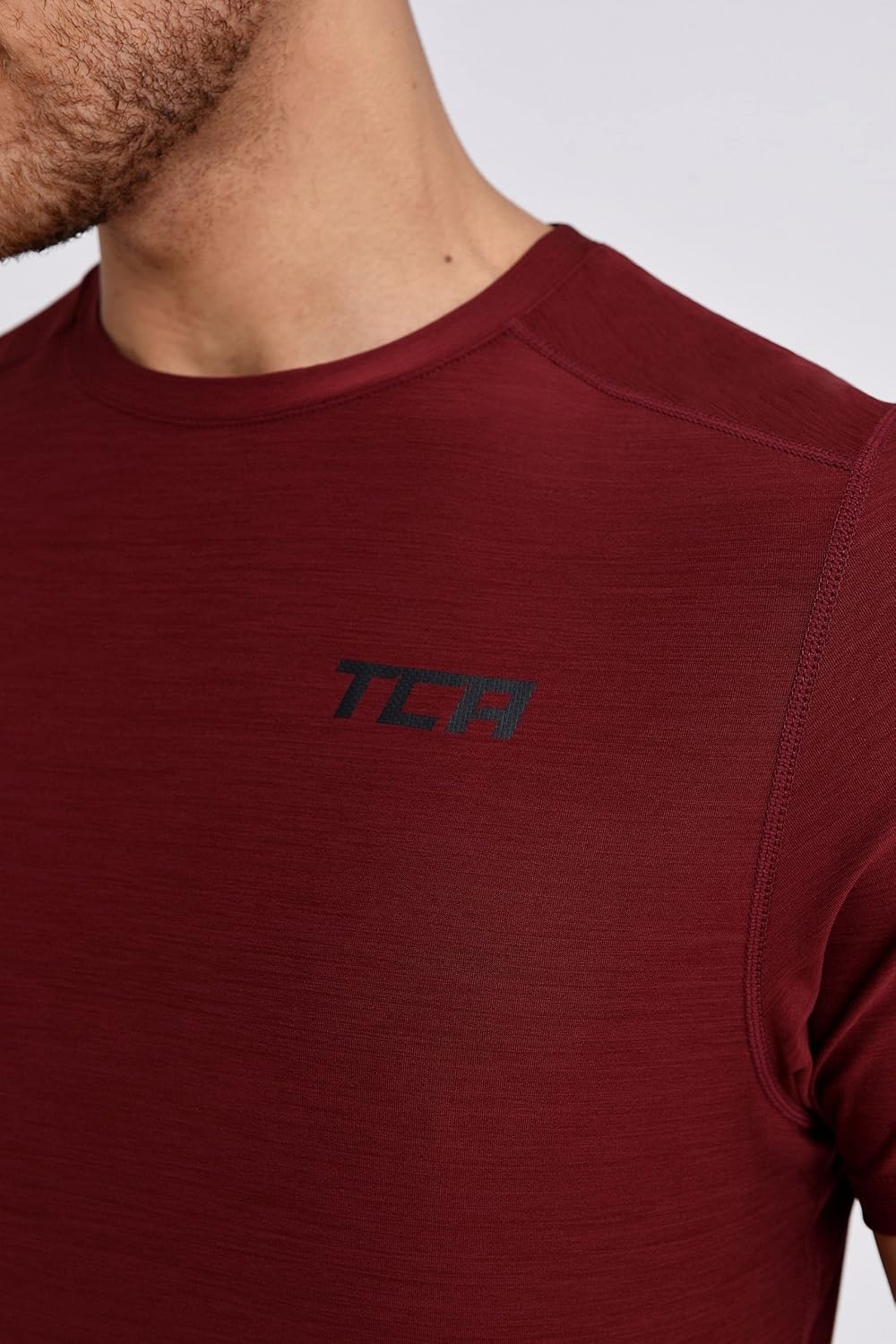 Detalle de TCA Galaxy Maglietta Palestra Uomo: maglia running a maniche corte, stile spacedye e tecnologia D.R.Y.