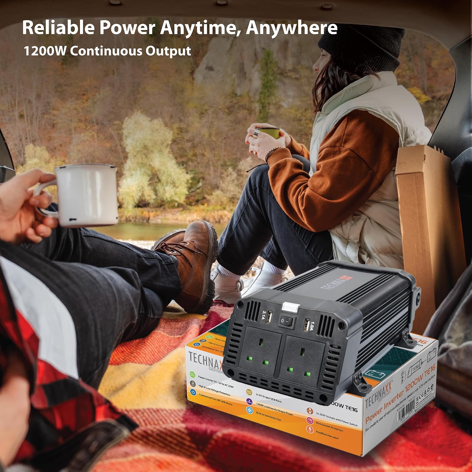 Detalle 2 de Technaxx TE16 1200W inverter