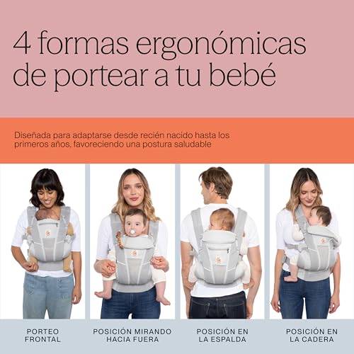 Thumbnail 4 de Ergobaby Omni Breeze: mochila portabebé ergonómica de malla SoftFlex (0–4 años, 3,2–20 kg) en Pearl Grey