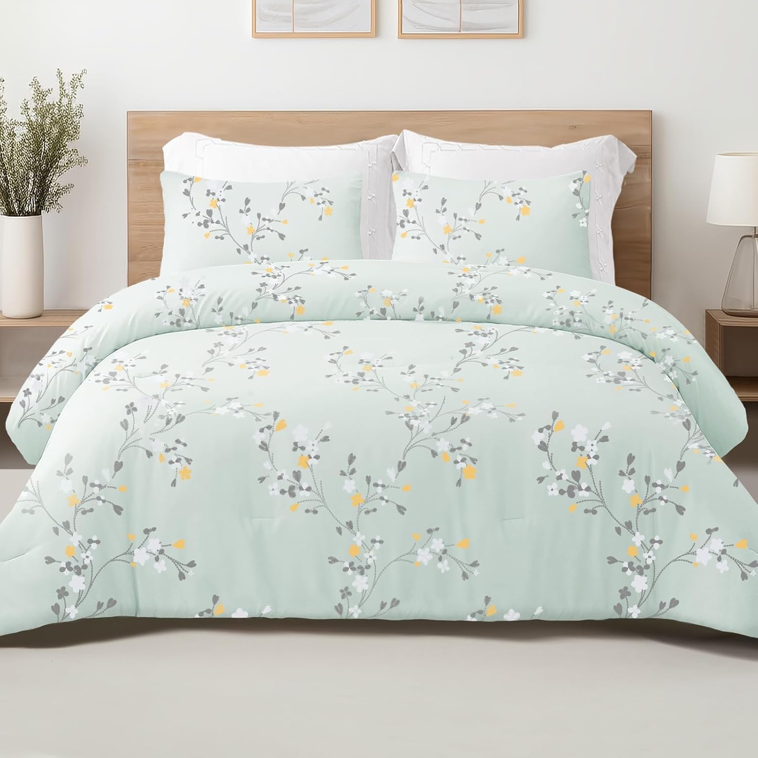 Thumbnail 6 de Exclusivo Mezcla Coverless Duvet Set – 7.5 Tog King, Reversible with Flower Pattern in Grey