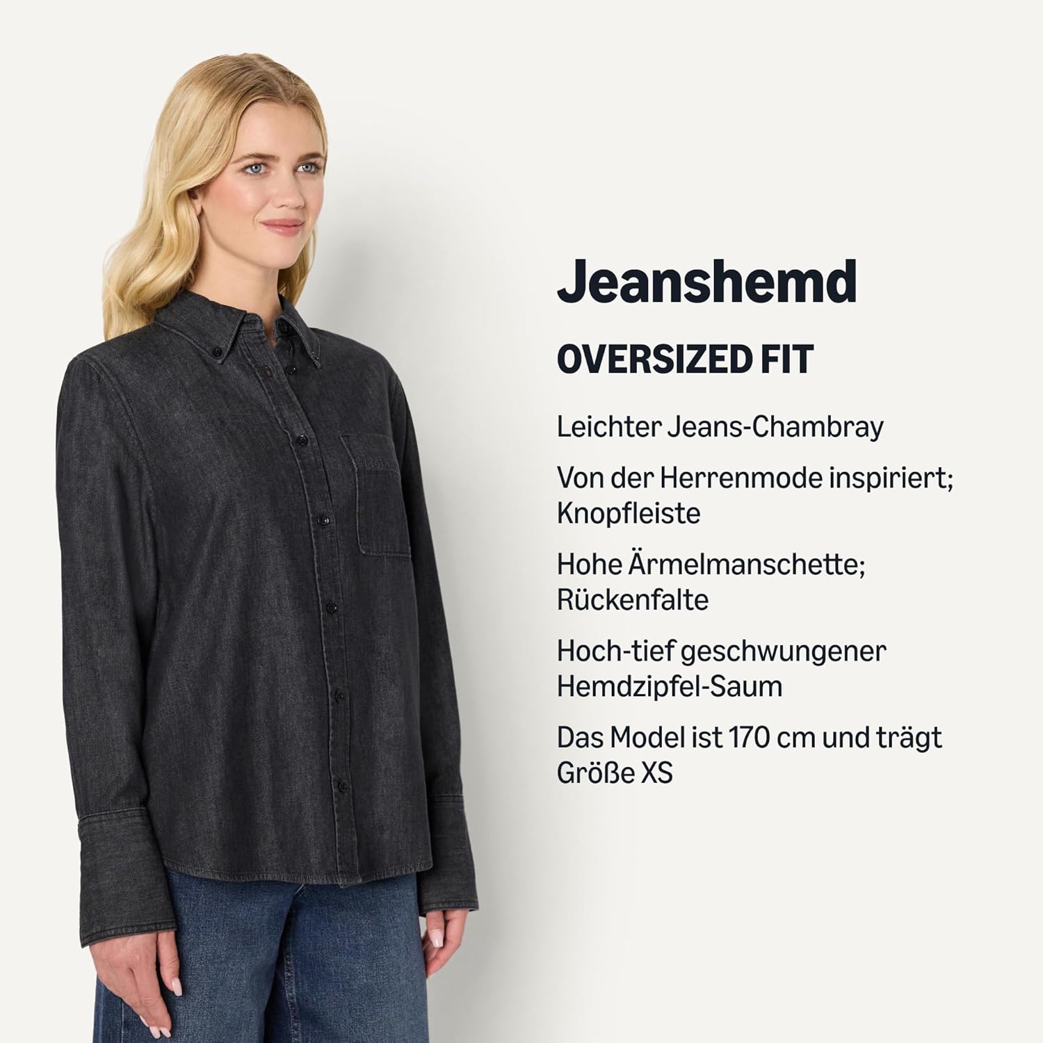Thumbnail 3 de Amazon Essentials Damen Oversize-Button-Down Jeanshemd