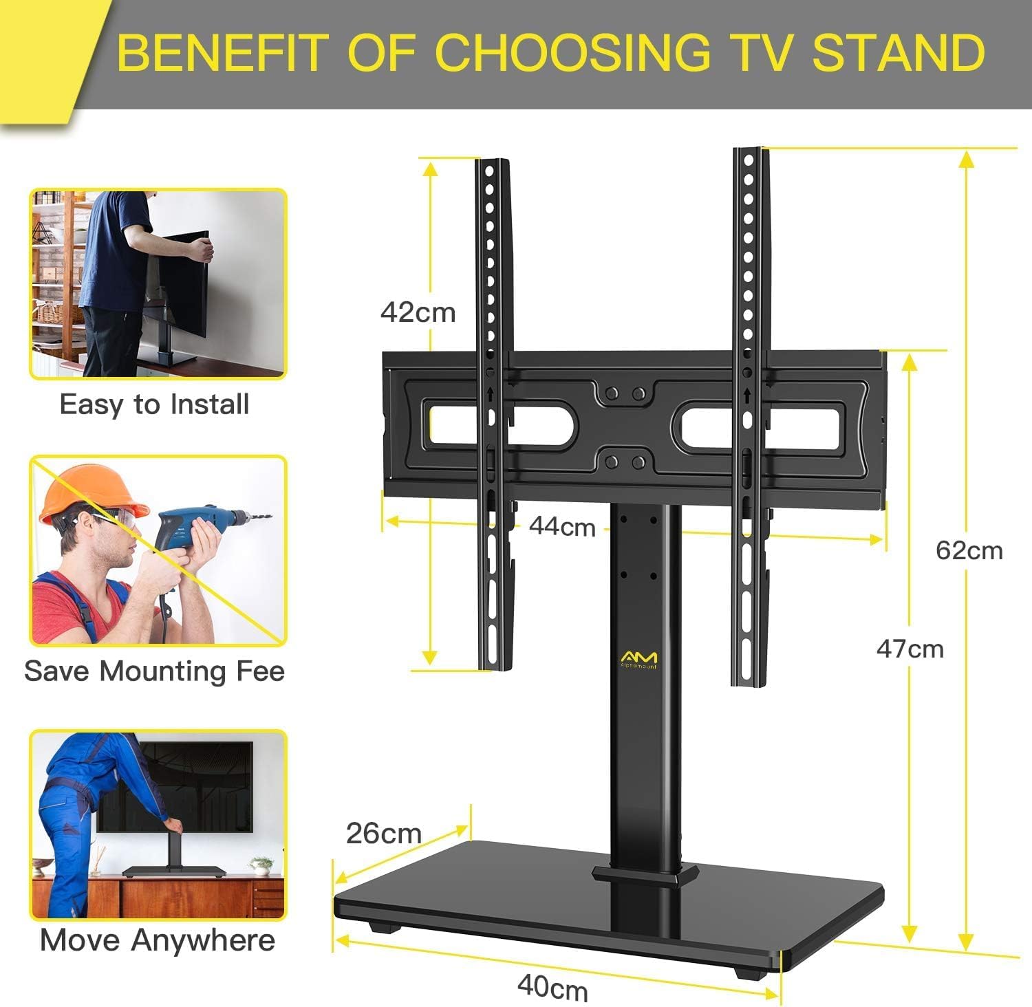 Thumbnail 2 de Alphamount Support TV sur Pied 24–60