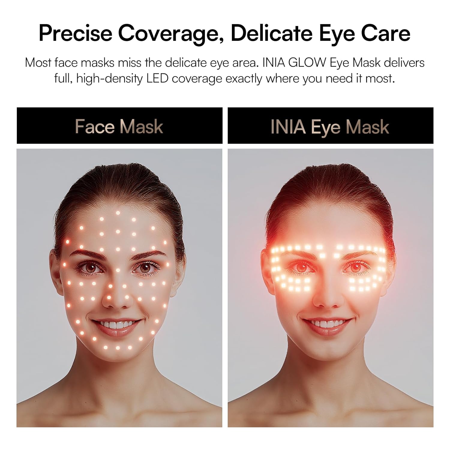 Detalle 2 de INIA Red Light Therapy Eye Mask 96 LEDs