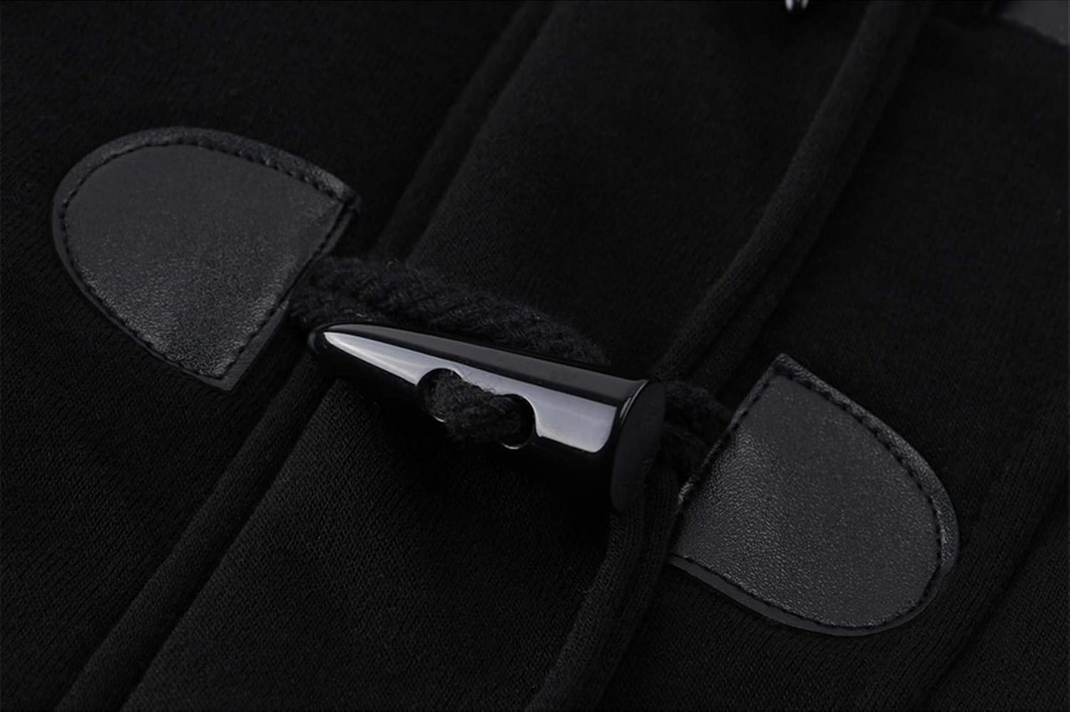 Detalle 2 de JiangWu WB-010 Women's Hooded Fleece Coat with Horn Buttons and Pockets