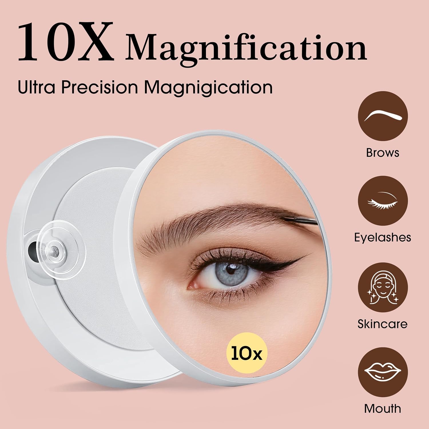 Detalle de Kotdning Lighted Vanity Mirror with 10x Magnification