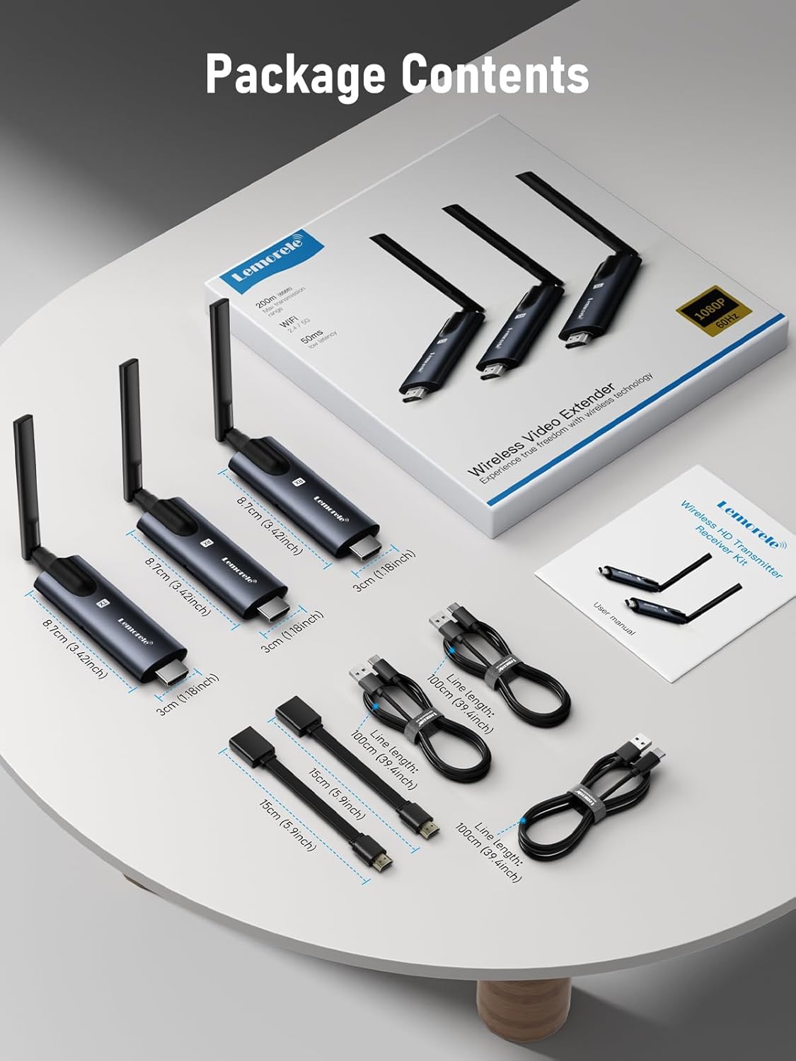 Thumbnail 6 de Lemorele Wireless HDMI Transmitter and Receiver (R1010) – 1080P, 5G, TuTuPlay APP, up to 656ft