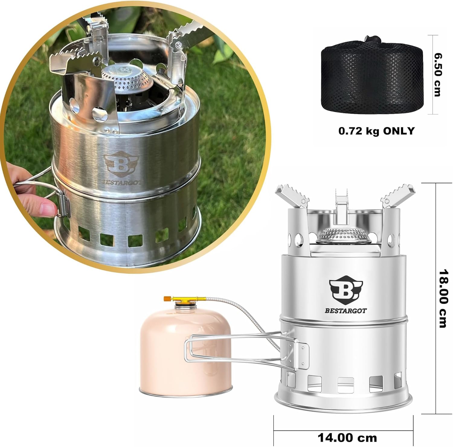 Thumbnail 4 de Bestargot Hobo Kocher 1–2 Personen