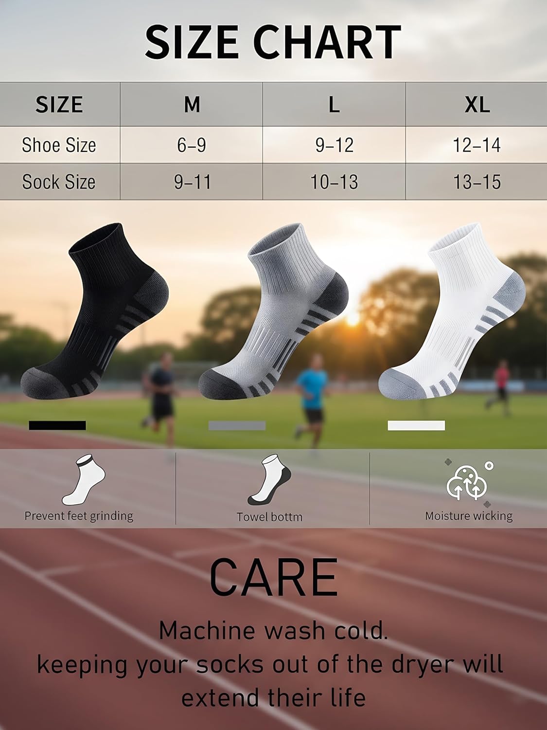 Thumbnail 5 de Airacker Athletic Quarter Socks 6 Pairs