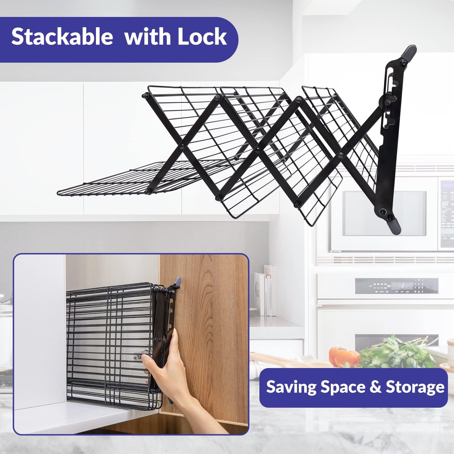 Thumbnail 4 de Geesta Collapsible Cooling Rack 4-Tier 🍪
